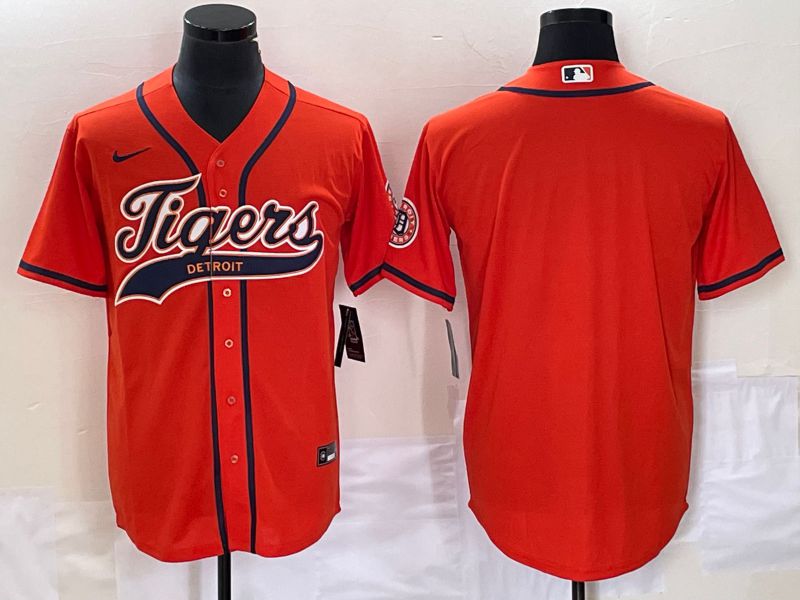 Men Detroit Tigers Blank Orange Joint Name 2025 Nike MLB Jersey style 1